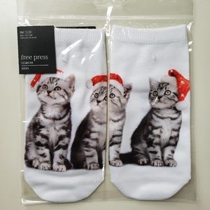 Christmas kitten cat socks novelty